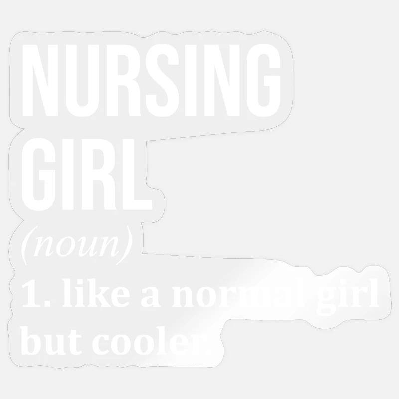 Krankenschwester - Sticker Größe S (10 x 10 cm) - Transparent glänzend
