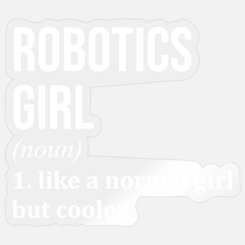 Robotertechnik - Sticker Größe S (10 x 10 cm) - Transparent glänzend
