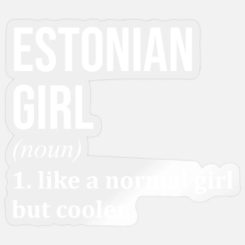 Estonie - Sticker taille S (10 x 10 cm) - brillant transparent