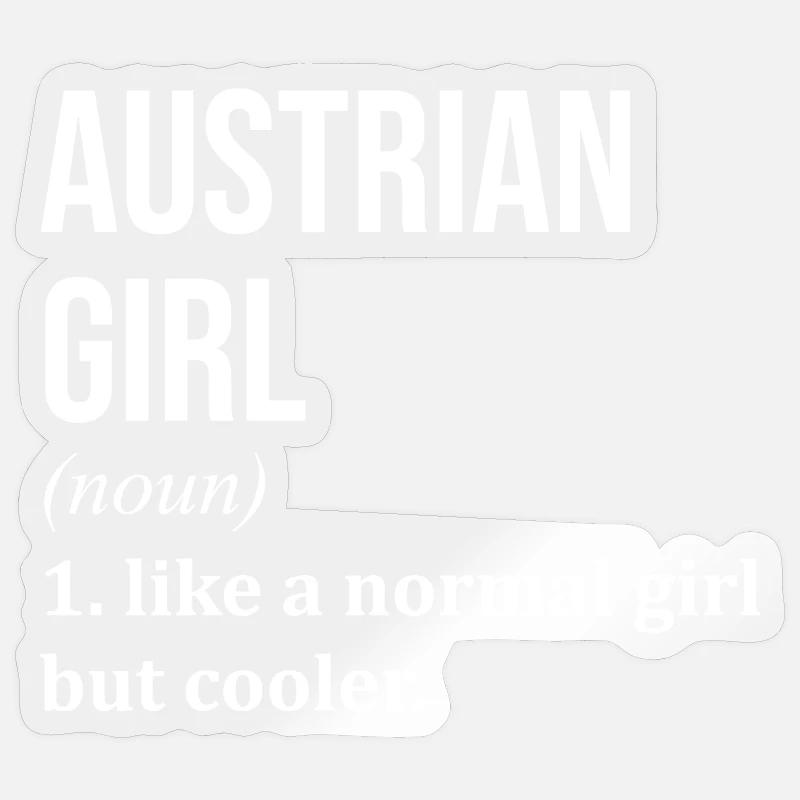 Österreich - Sticker Größe S (10 x 10 cm) - Transparent glänzend