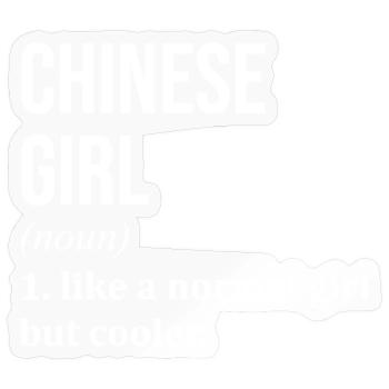 Chine - Sticker taille S (10 x 10 cm) - brillant transparent - Devant