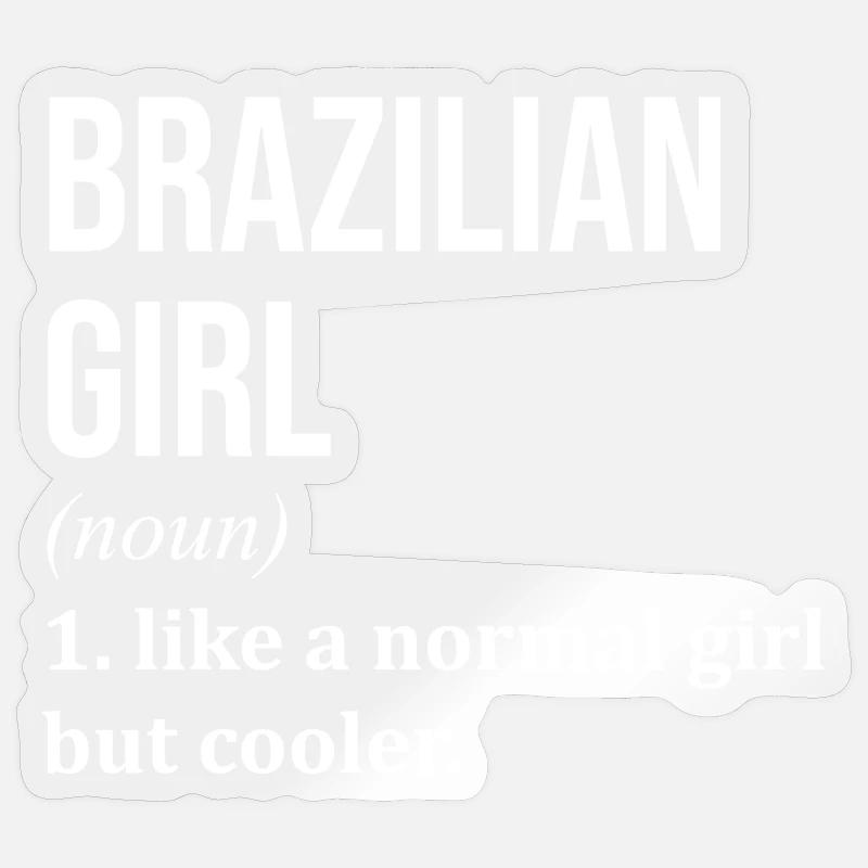 Brésil - Sticker taille S (10 x 10 cm) - brillant transparent