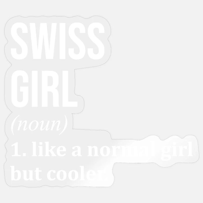 Schweiz - Sticker Größe S (10 x 10 cm) - Transparent glänzend