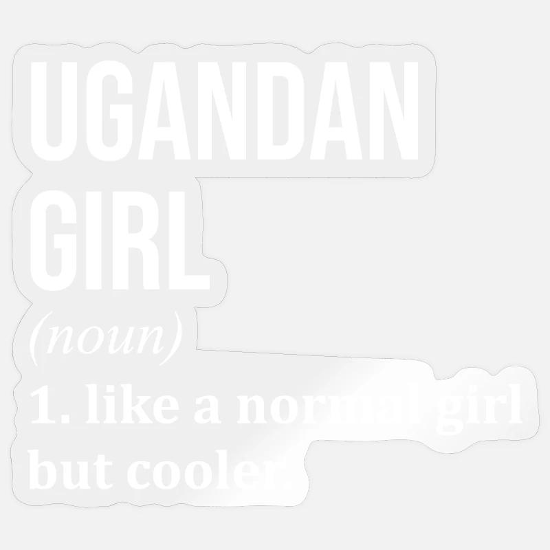 Uganda - Sticker Größe S (10 x 10 cm) - Transparent glänzend