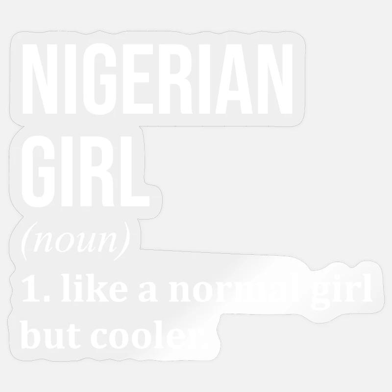 Nigeria - Sticker Größe S (10 x 10 cm) - Transparent glänzend