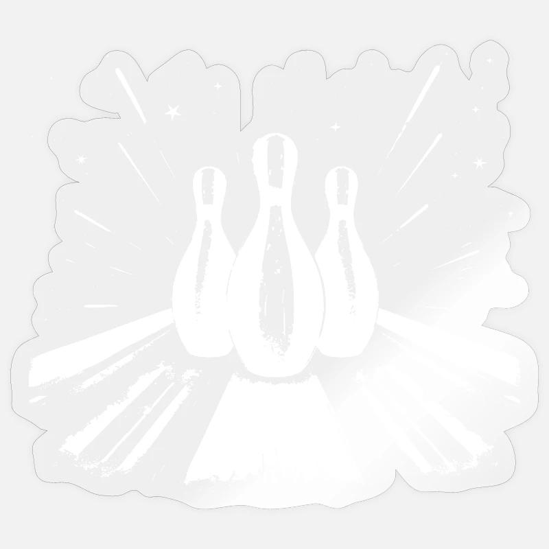 Bowling - Sticker size S (10 x 10 cm) - transparent glossy