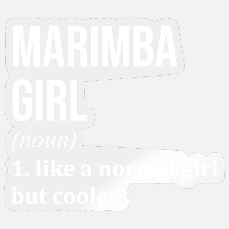 Marimba - Sticker taille S (10 x 10 cm) - brillant transparent