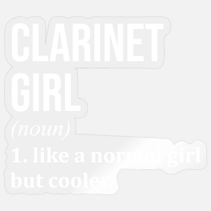 Clarinet - Sticker size S (10 x 10 cm) - transparent glossy