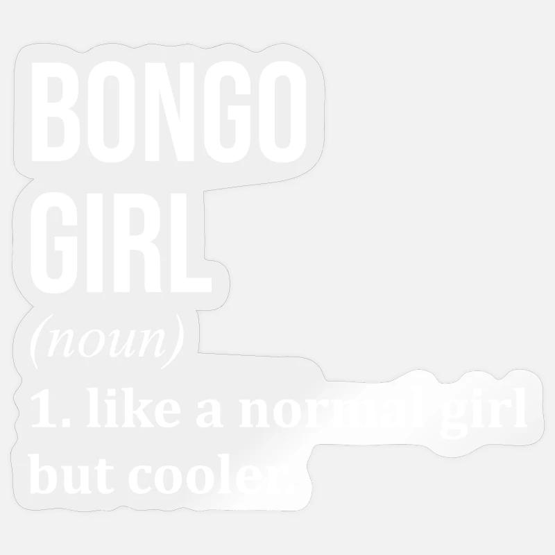 Bongo - Sticker Größe S (10 x 10 cm) - Transparent glänzend