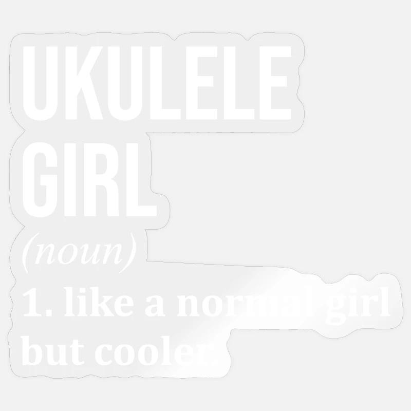 Ukulele - Sticker Größe S (10 x 10 cm) - Transparent glänzend