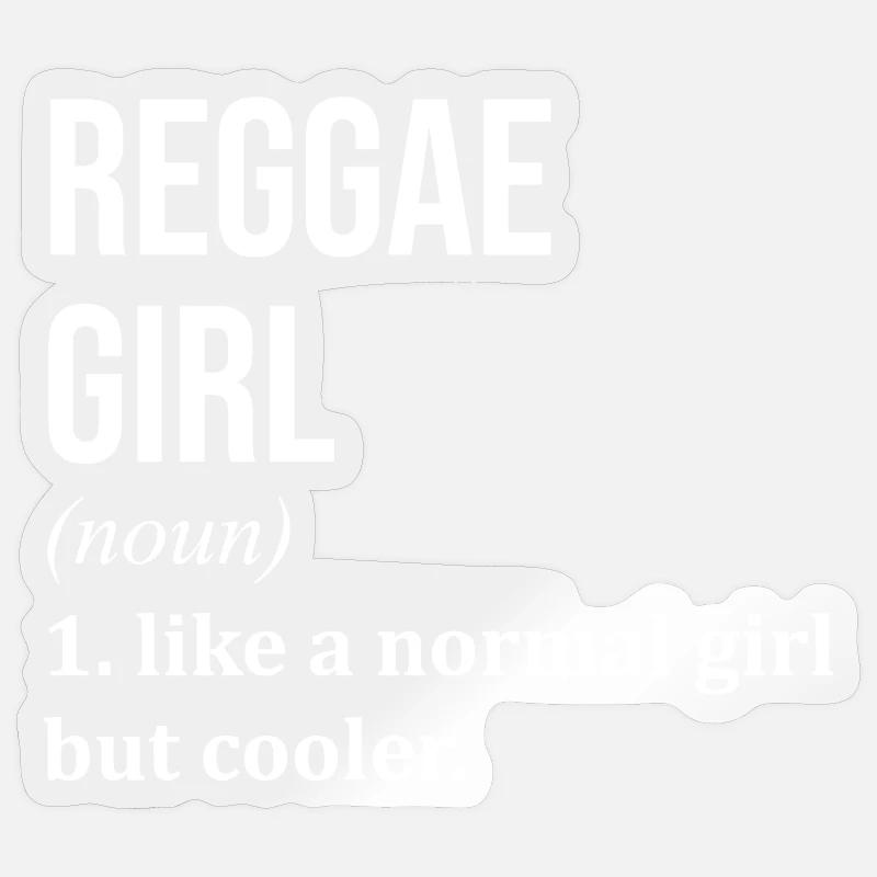reggae - Sticker taille S (10 x 10 cm) - brillant transparent