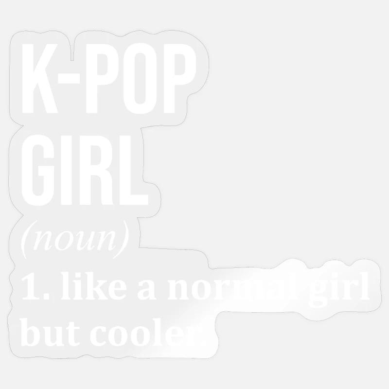 k pop - Sticker Größe S (10 x 10 cm) - Transparent glänzend
