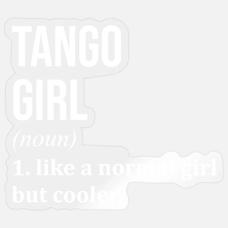 tango - Sticker taille S (10 x 10 cm) - brillant transparent
