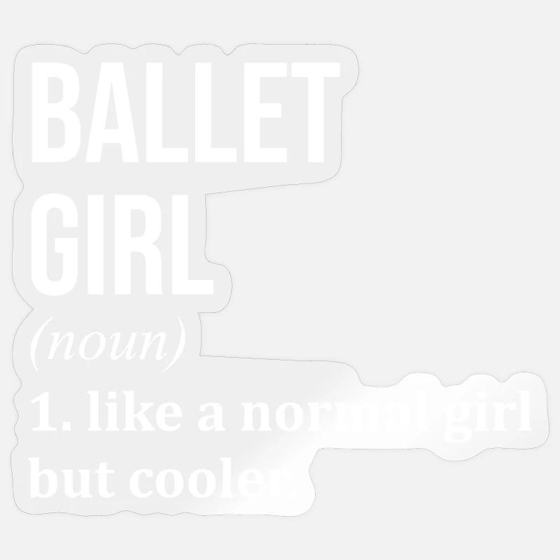 ballet - Sticker taille S (10 x 10 cm) - brillant transparent
