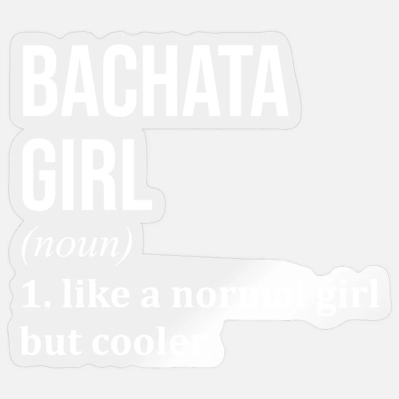 Bachata - Sticker taille S (10 x 10 cm) - brillant transparent
