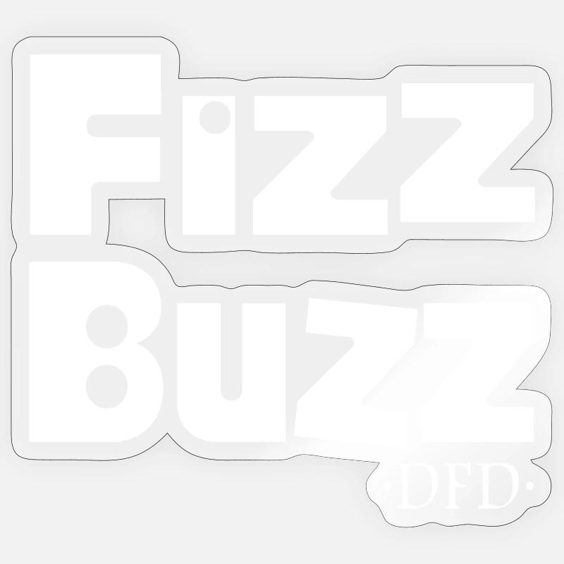 FizzBuzz Fizz Buzz - Sticker size S (10 x 10 cm) - transparent glossy