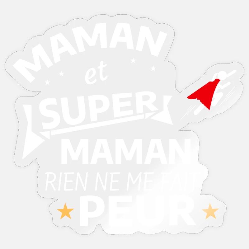 Mama Superheldin Edition - Sticker Größe S (10 x 10 cm) - Transparent glänzend