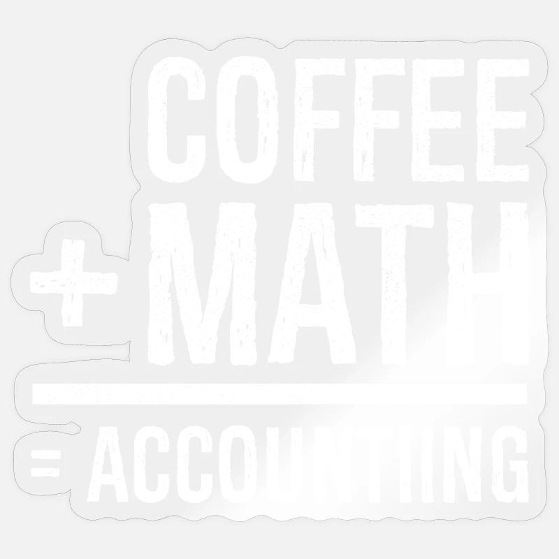 café math comptabilité - Sticker taille S (10 x 10 cm) - brillant transparent