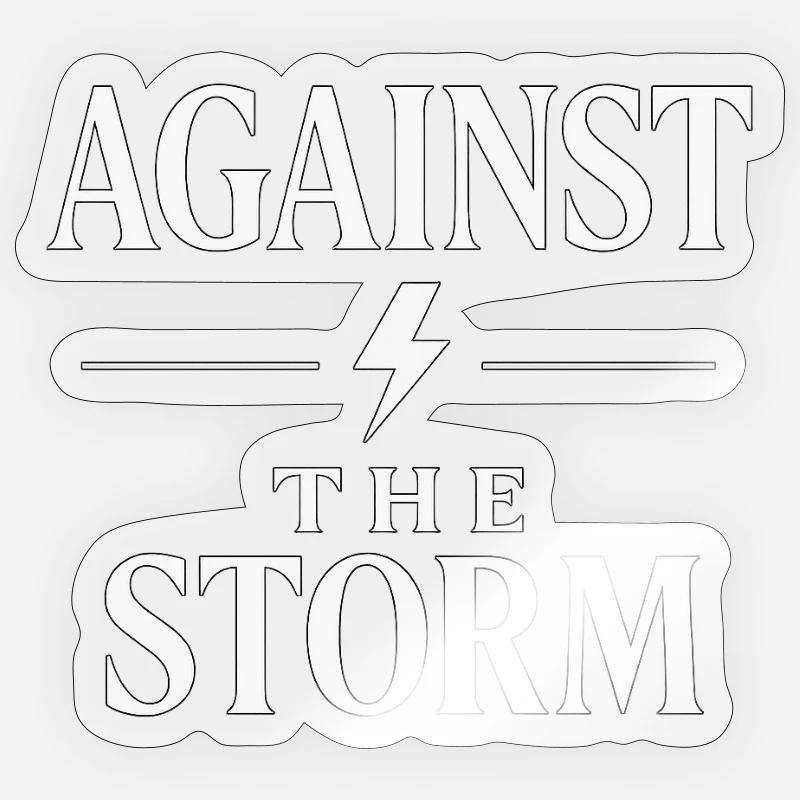 Powerful headwind lettering - Sticker size S (10 x 10 cm) - transparent glossy