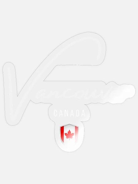 Vancouver, Kanada, minimalistisches, elegantes Design - Sticker Größe S (10 x 10 cm) - Transparent glänzend
