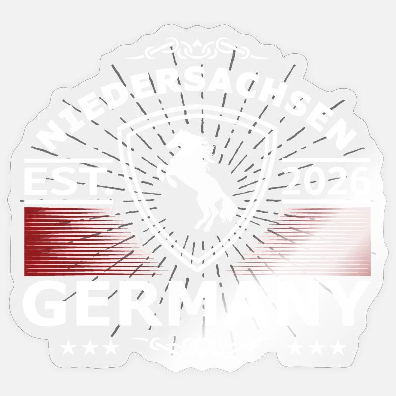 Conception de chevaux en Basse-Saxe – Pride & Home Sticker taille S (10 x 10 cm)