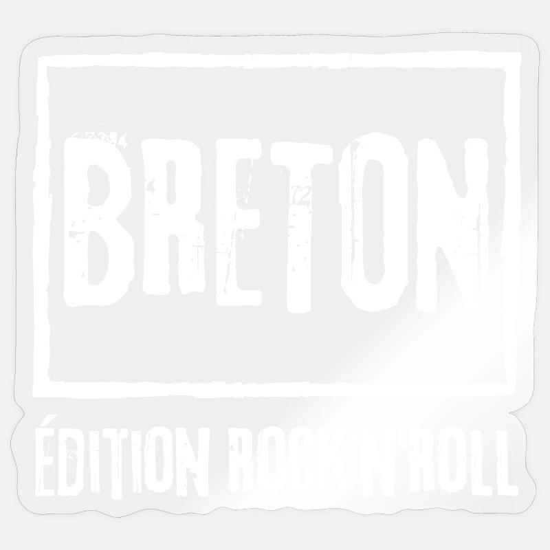 Breton Edition Rock - Sticker taille S (10 x 10 cm) - brillant transparent