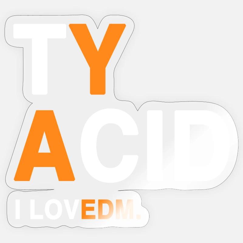 I LOVEDM - EDM fans - Sticker size S (10 x 10 cm) - transparent glossy