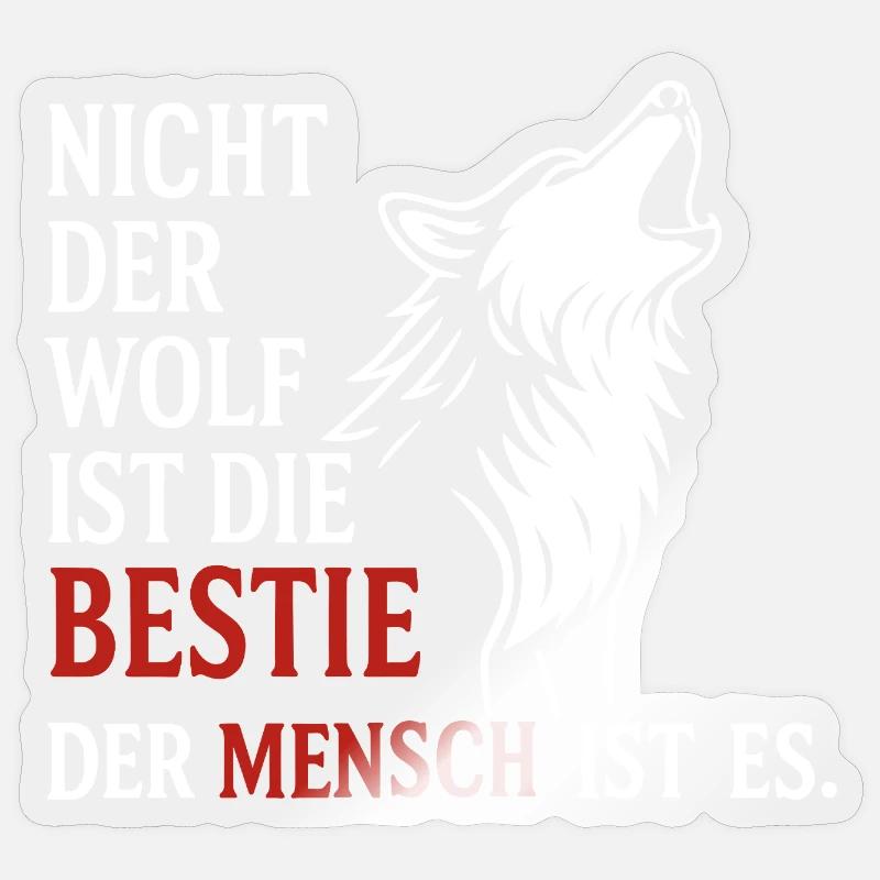 Le design de CoolesWolfs avec le dicton Sticker taille S (10 x 10 cm)