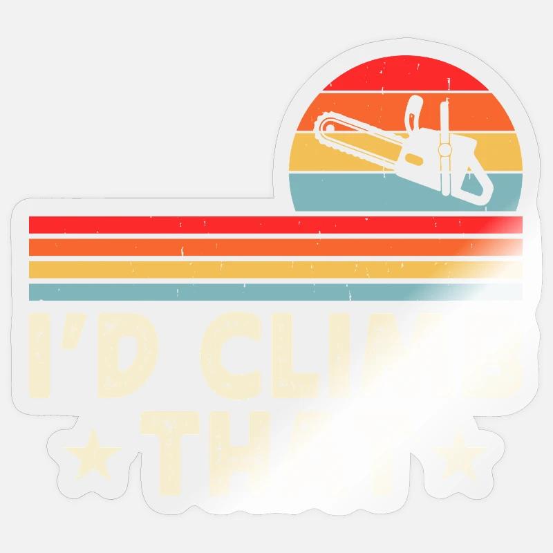 Baumpfleger Holzarbeiter Waldarbeiter Geschenk - Sticker Größe S (10 x 10 cm) - Transparent glänzend