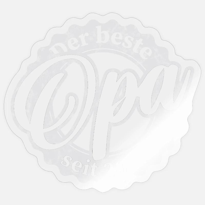 Le meilleur papy depuis 2017 - Sticker taille S (10 x 10 cm) - brillant transparent