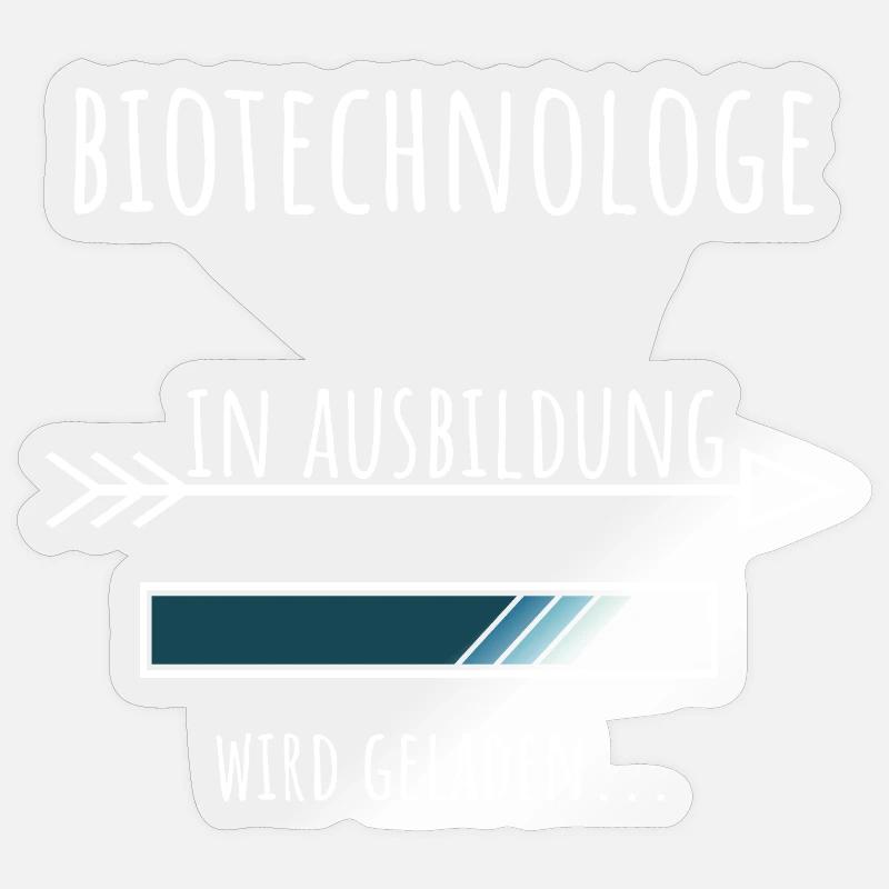Biotechnology Profession Training Biotechnologist - Sticker size S (10 x 10 cm) - transparent glossy