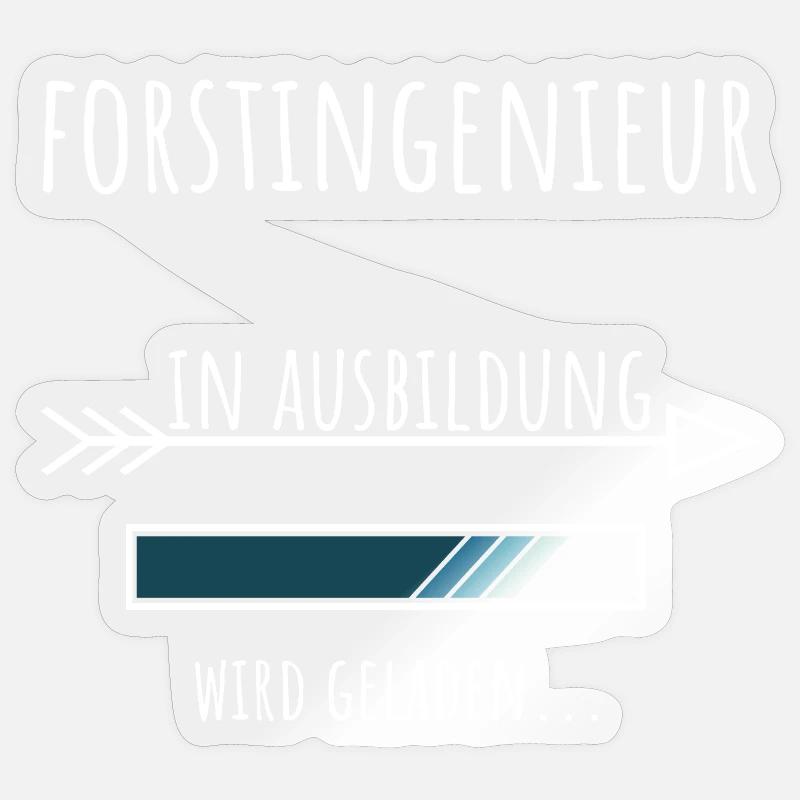 Forstingenieur Studium Beruf Ausbildung - Sticker Größe S (10 x 10 cm) - Transparent glänzend