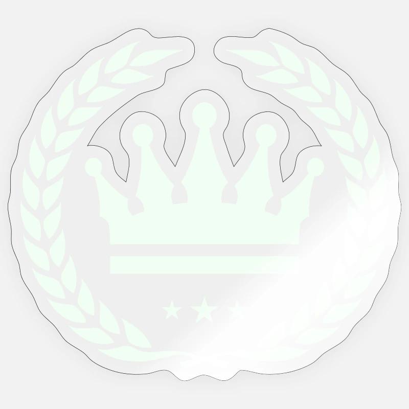 Crown Foliage Emblem Design Sticker size S (10 x 10 cm)