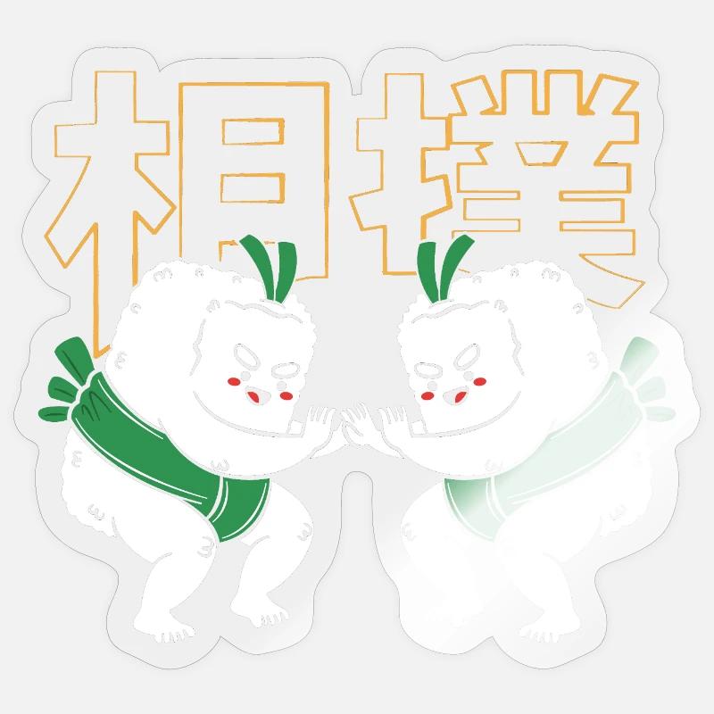 sumo - Sticker taille S (10 x 10 cm) - brillant transparent