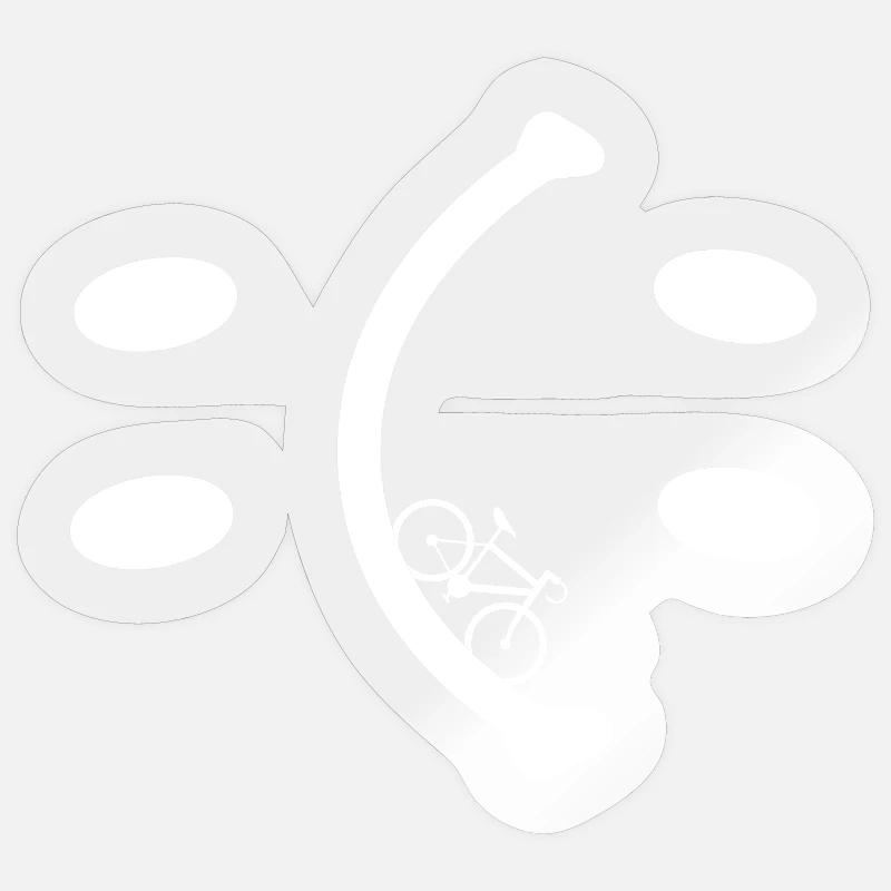 Vélo - Sois heureux de décider - Sticker taille S (10 x 10 cm) - brillant transparent