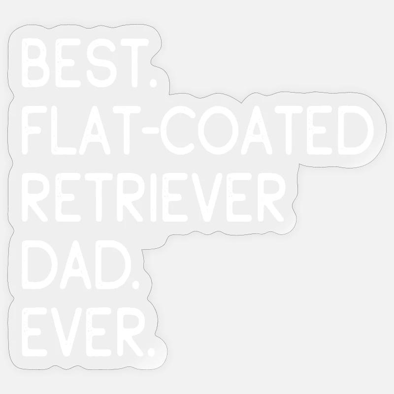 Flat-Coated Retriever - Sticker Größe S (10 x 10 cm) - Transparent glänzend