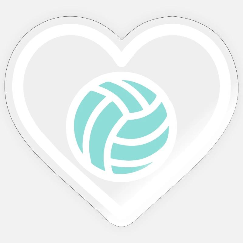 Cuore Volleyball – Passion for Team Sport Sticker size S (10 x 10 cm)