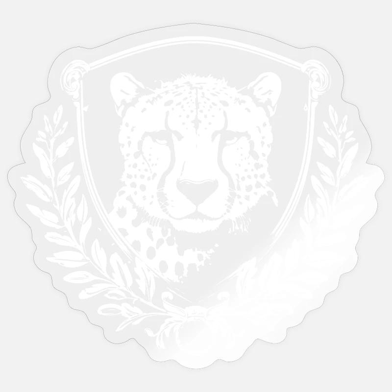 Phoque léopard avec laurier Sticker taille S (10 x 10 cm)