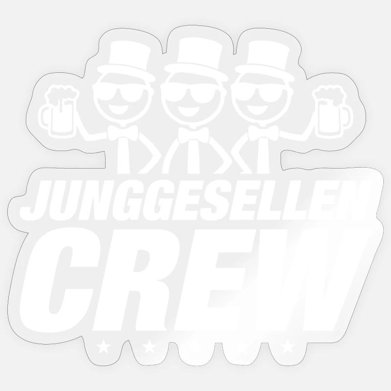Équipage Bachelor - Sticker taille S (10 x 10 cm) - brillant transparent