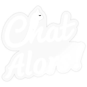 Cat then! - Sticker size S (10 x 10 cm) - transparent glossy - Front