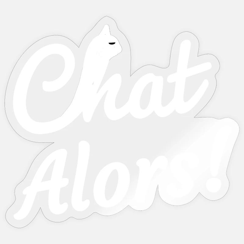 Dann Katze! Sticker Größe S (10 x 10 cm)