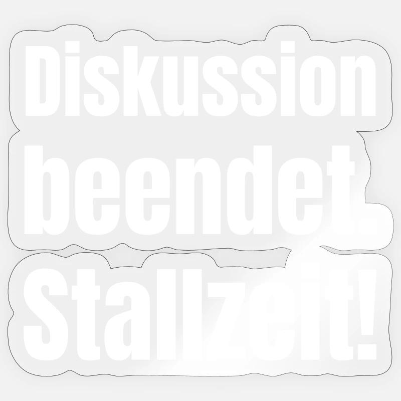 Diskussion beendet Kontrast Typo - Sticker Größe S (10 x 10 cm) - Transparent glänzend