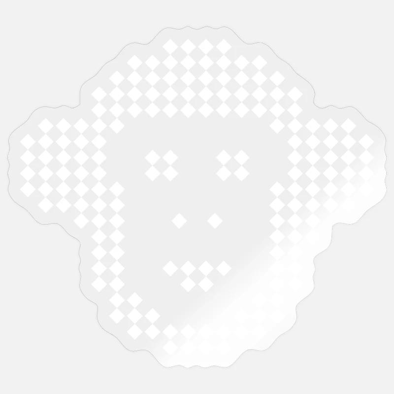 Pixel Monkey Diamant-Emblem Sticker Größe S (10 x 10 cm)