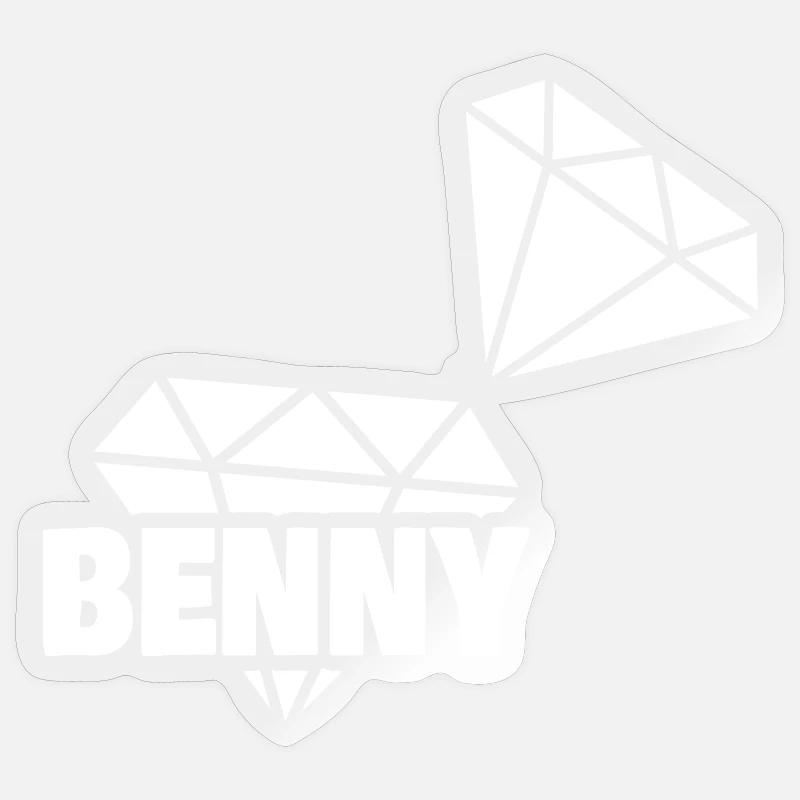 Benny - Sticker taille S (10 x 10 cm) - brillant transparent