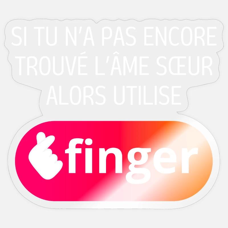 Finger application - Sticker size S (10 x 10 cm) - transparent glossy
