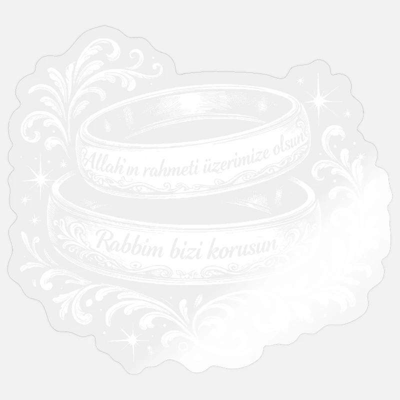 Evlenmek - Sticker Größe S (10 x 10 cm) - Transparent glänzend