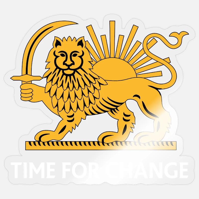 Leo Sun Change - Sticker size S (10 x 10 cm) - transparent glossy