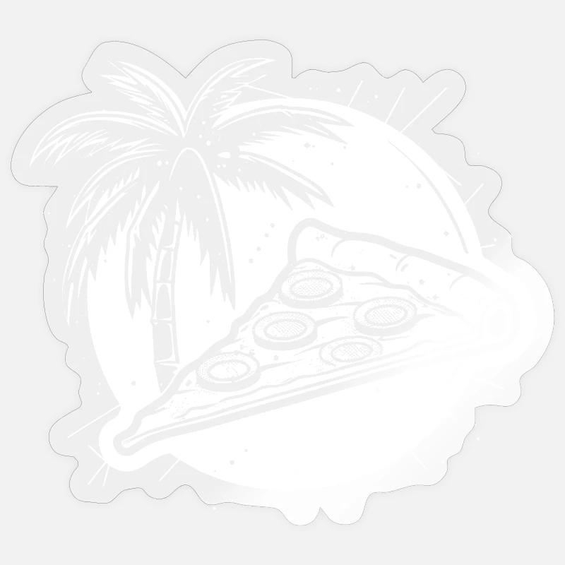 Pizza Grafik - Sticker Größe S (10 x 10 cm) - Transparent glänzend