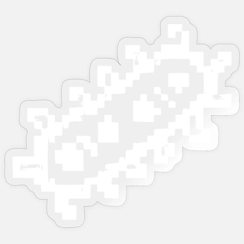 Bacteria Rods Pixel Germ - Sticker size S (10 x 10 cm) - transparent glossy
