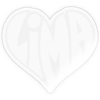 Faute de frappe de Lima Heart - Sticker taille S (10 x 10 cm) - brillant transparent - Devant